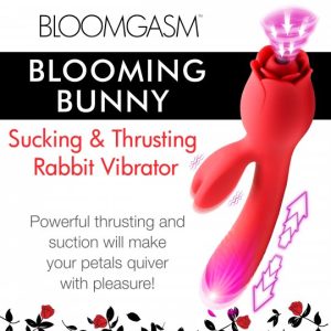 Alternative view of Blooming Bunny Sucking and Thrusting Silicone Rabbit Vibrator