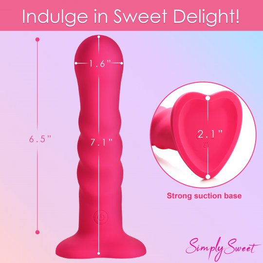 21X Vibrating Ribbed Silicone Dildo - Image 4
