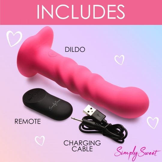 21X Vibrating Ribbed Silicone Dildo - Image 6