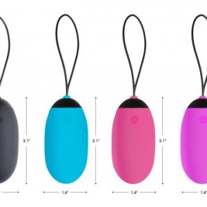 Alternative view of XL Silicone Vibrating Egg - Black