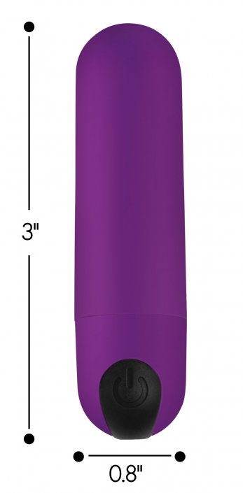 Vibrating Bullet with Remote Control - Purple - Image 4