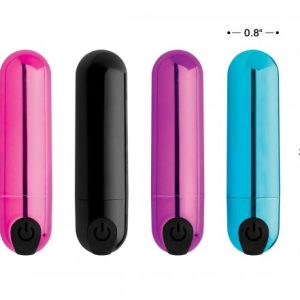 Alternative view of 10X Rechargeable Vibrating Metallic Bullet - Purple