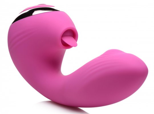 10X Licking G-Throb Rechargeable Silicone Vibrator - Image 2